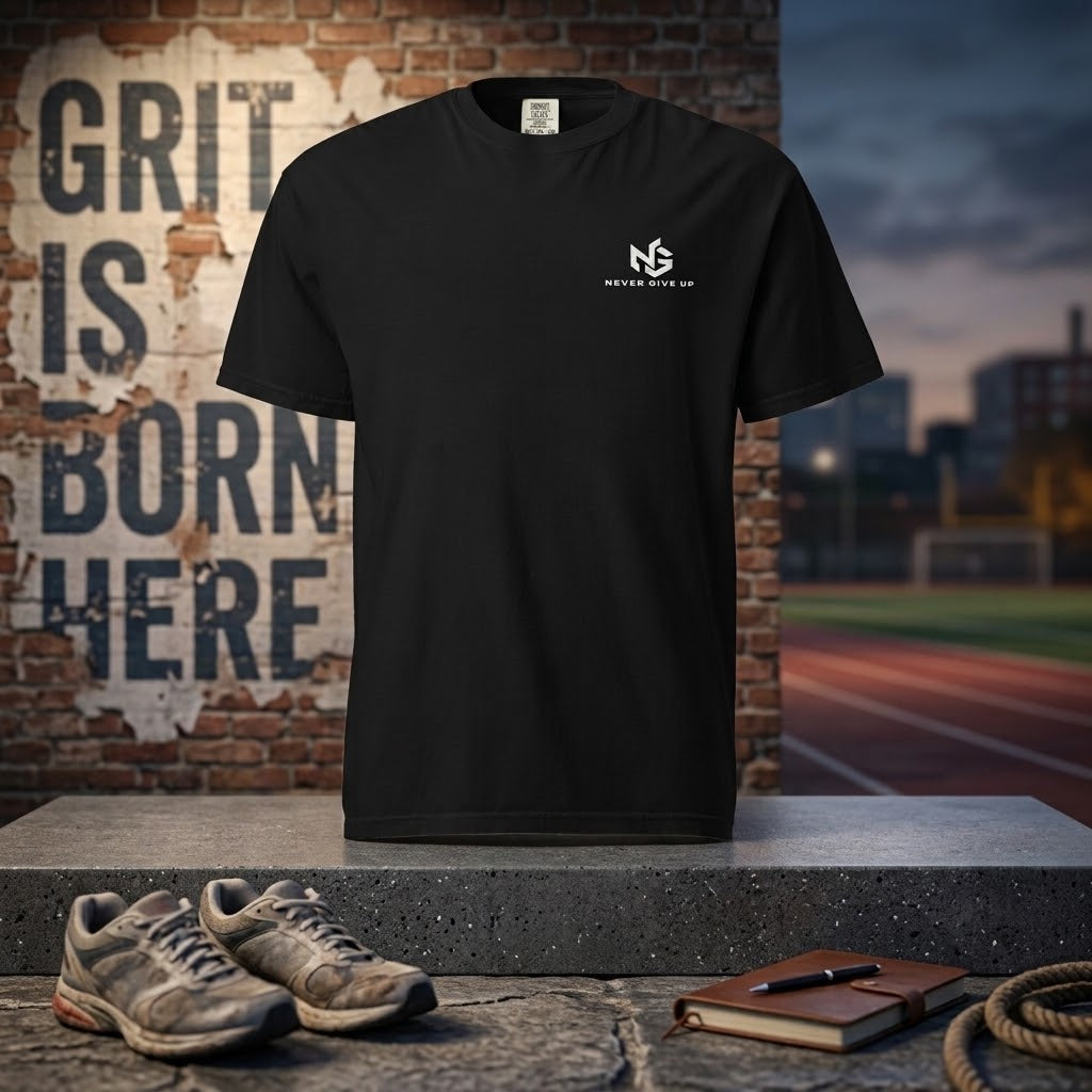 Never give up Unisex t-shirt